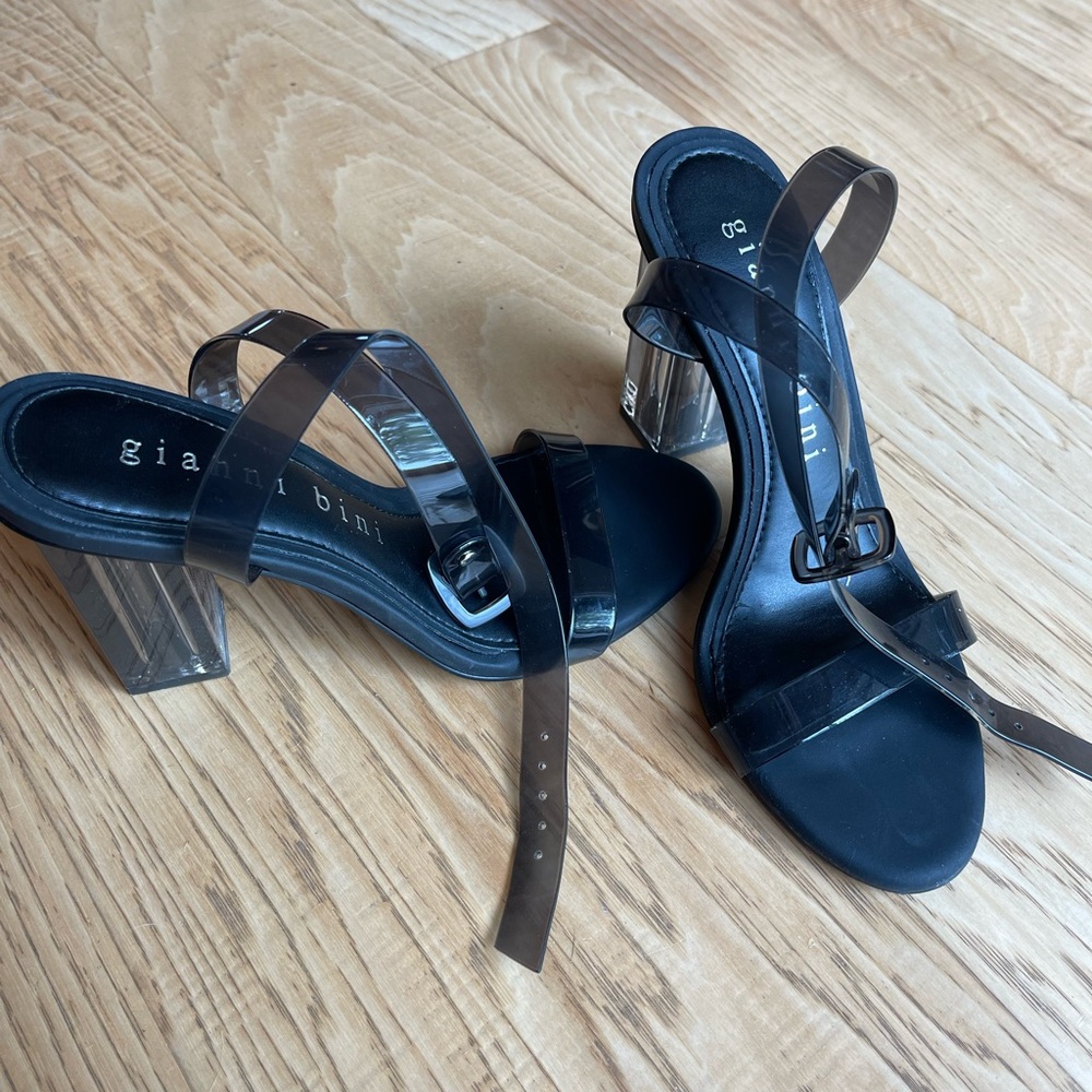 Gianni Bini Black Acrylic Heels